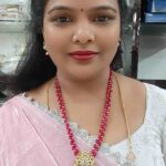 Pink Rani haram with glass Monalisa beads