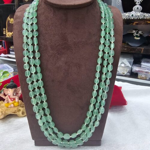 3 LINES STRAWBERRY MALA REAL BEADS