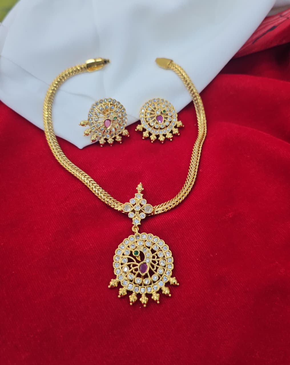 168 Nanpati with Dollar with Earrings - Image 1