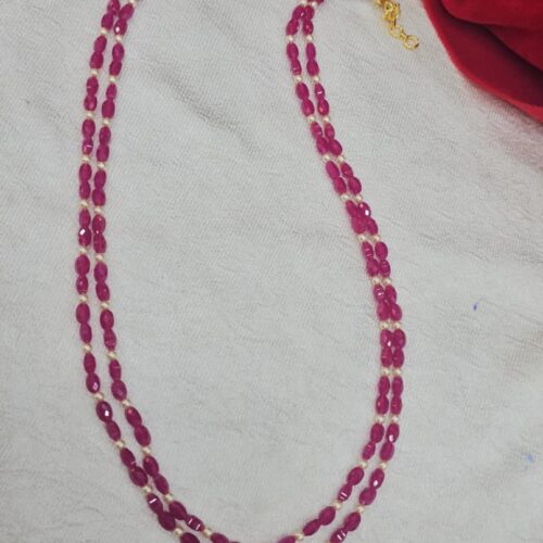 Real Beads Chetam rubies square share Model Handmade Mala