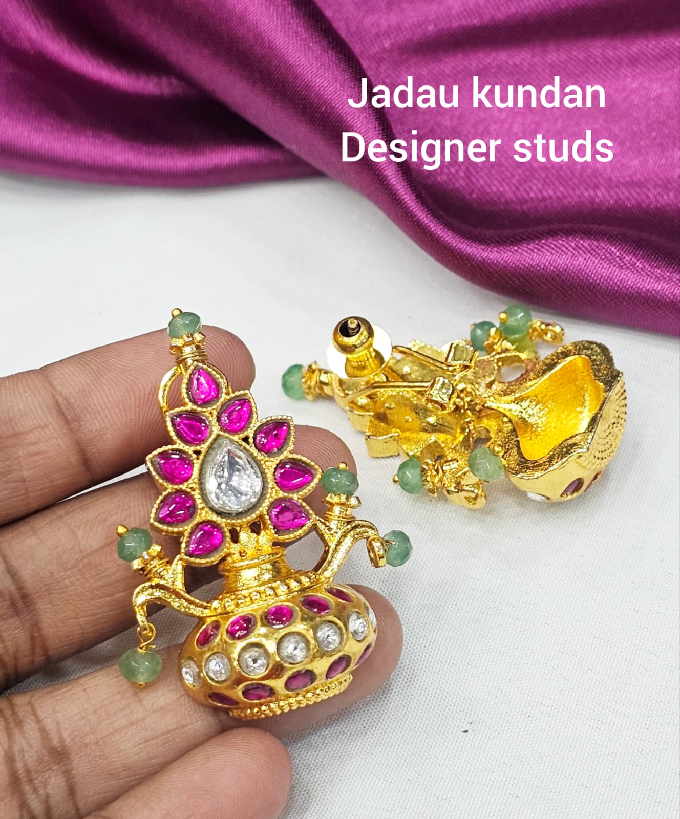 366 Jadau kundan designer studs just 1599 - Image 1