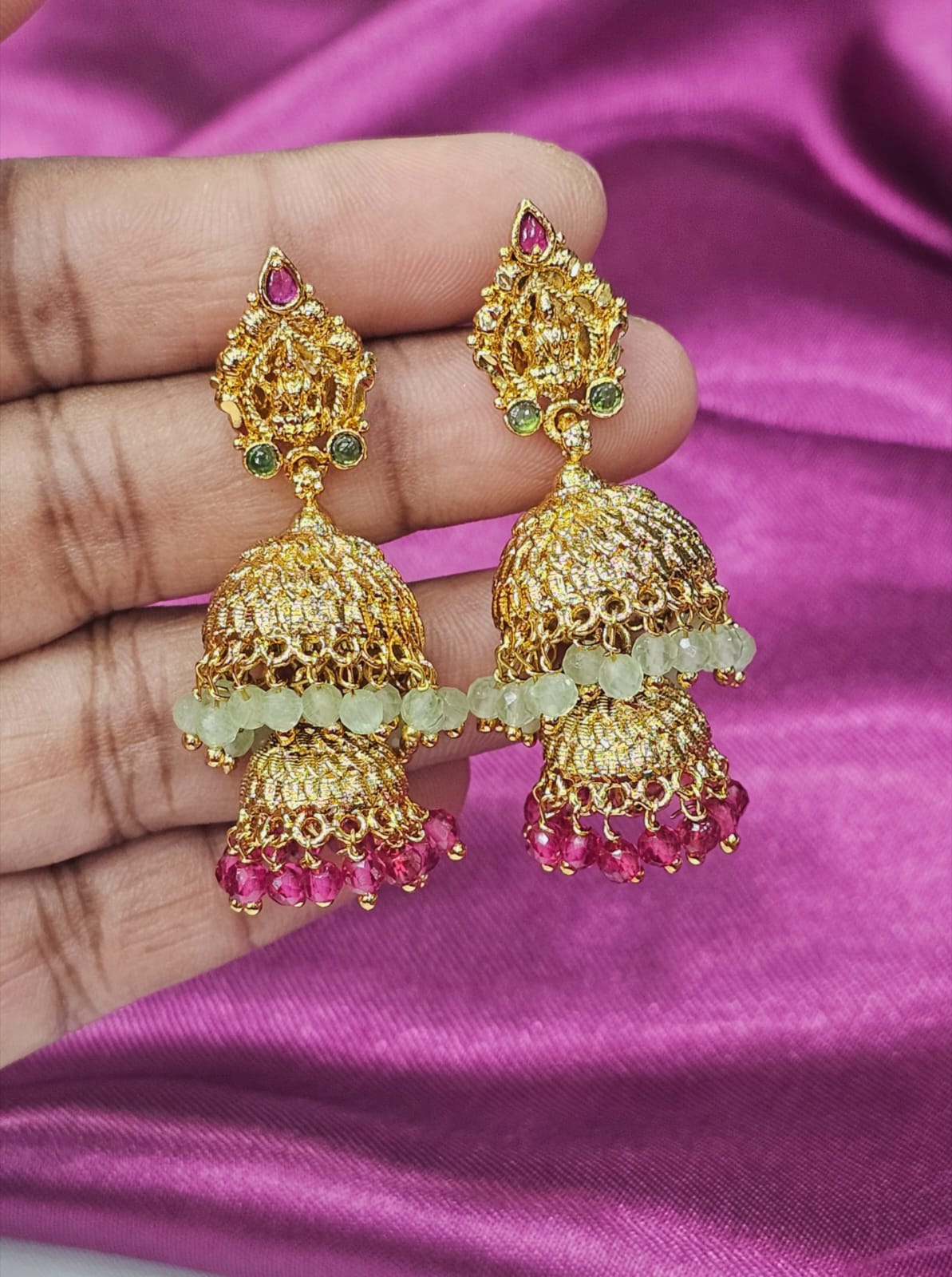 382 Double layer gold polish buttas with push back just 450 - Image 1