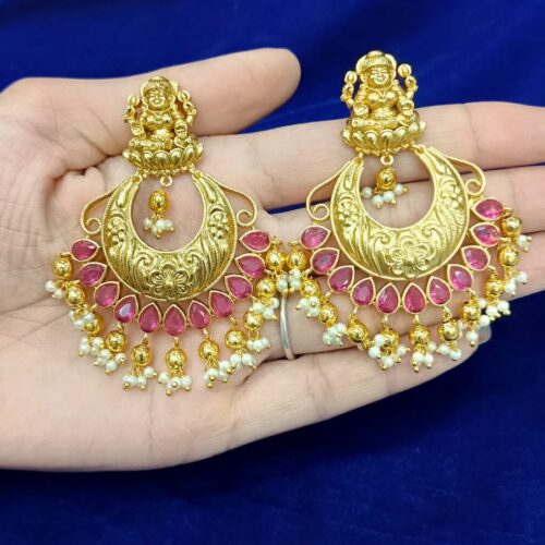 Designer temple hangings with pink colour just 599
