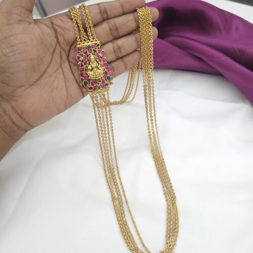 Jadau kundan chandraharam