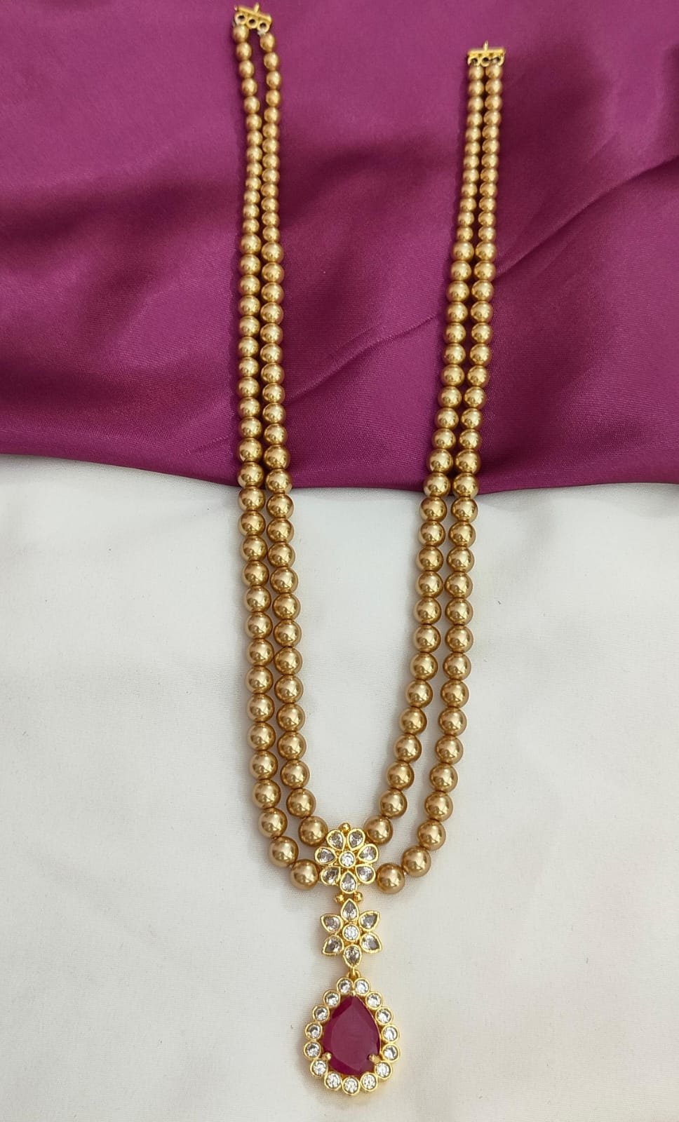 2025/12/1004810907.jpg Golden Swarovski handmade mala - Image 1