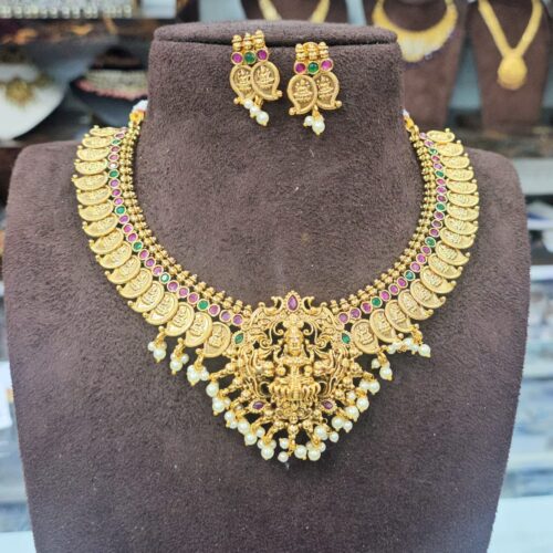 Nakshi Kasu neck set 1950 free shipping