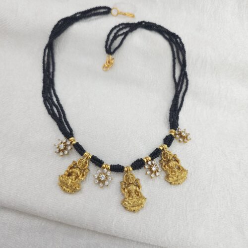 Hand made Kasu Mala with beads