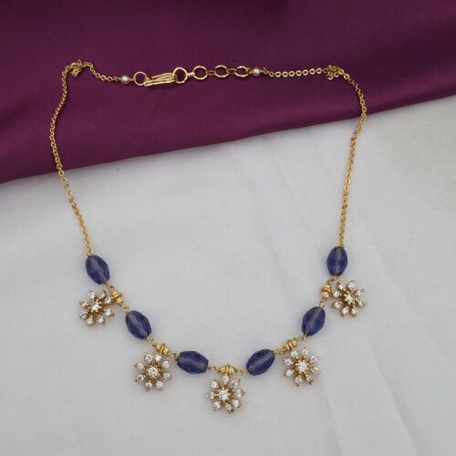 Handmade cz Mala customized with cz drops and white pendants