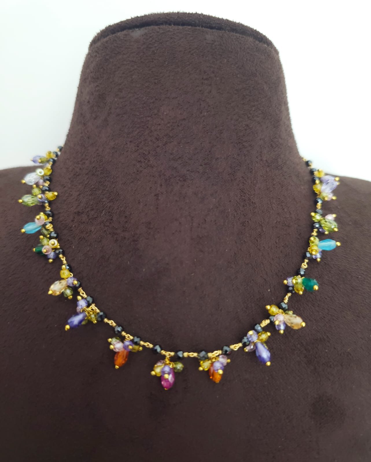 2026/01/2433183.jpg Handmade Black diamonds and navaratna cz drop 750 free shipping - Image 1