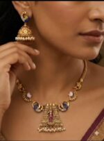 Temple jewelry neck set with meenakari work 1499 free shipping - Image 2