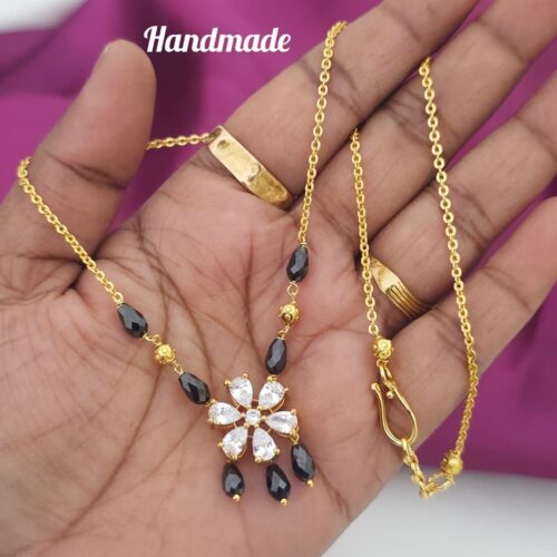 Handmade Mala customized with blak czs and Dimond replica  499 free shipping black