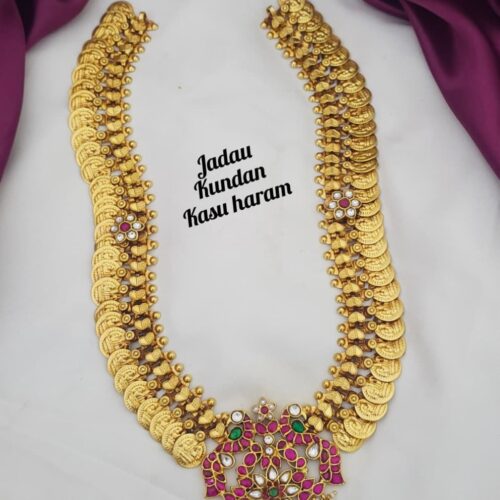 Jadau kundan Kasu long Haram 4500 free shipping