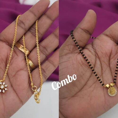Hand made combo black beads and chain 450 free shipping