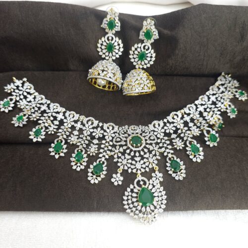 Dimond replica neck set 3350 free shipping green stone