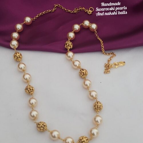 Swarovski and nakshi balls Mala handmade 550 free shipping