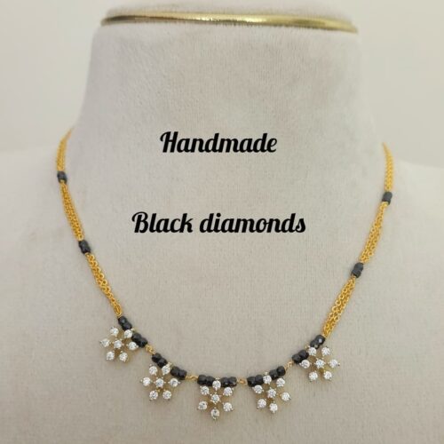 Handmade Mala customized with black dimonds 650 free shipping