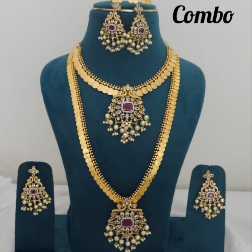 Combo Laxmi ammavari set 2399 free shipping red colour