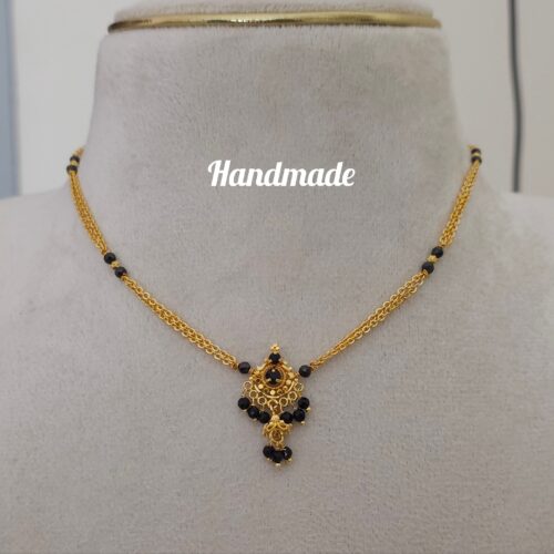 Handmade neck chain customized with black dimonds 450 free shipping