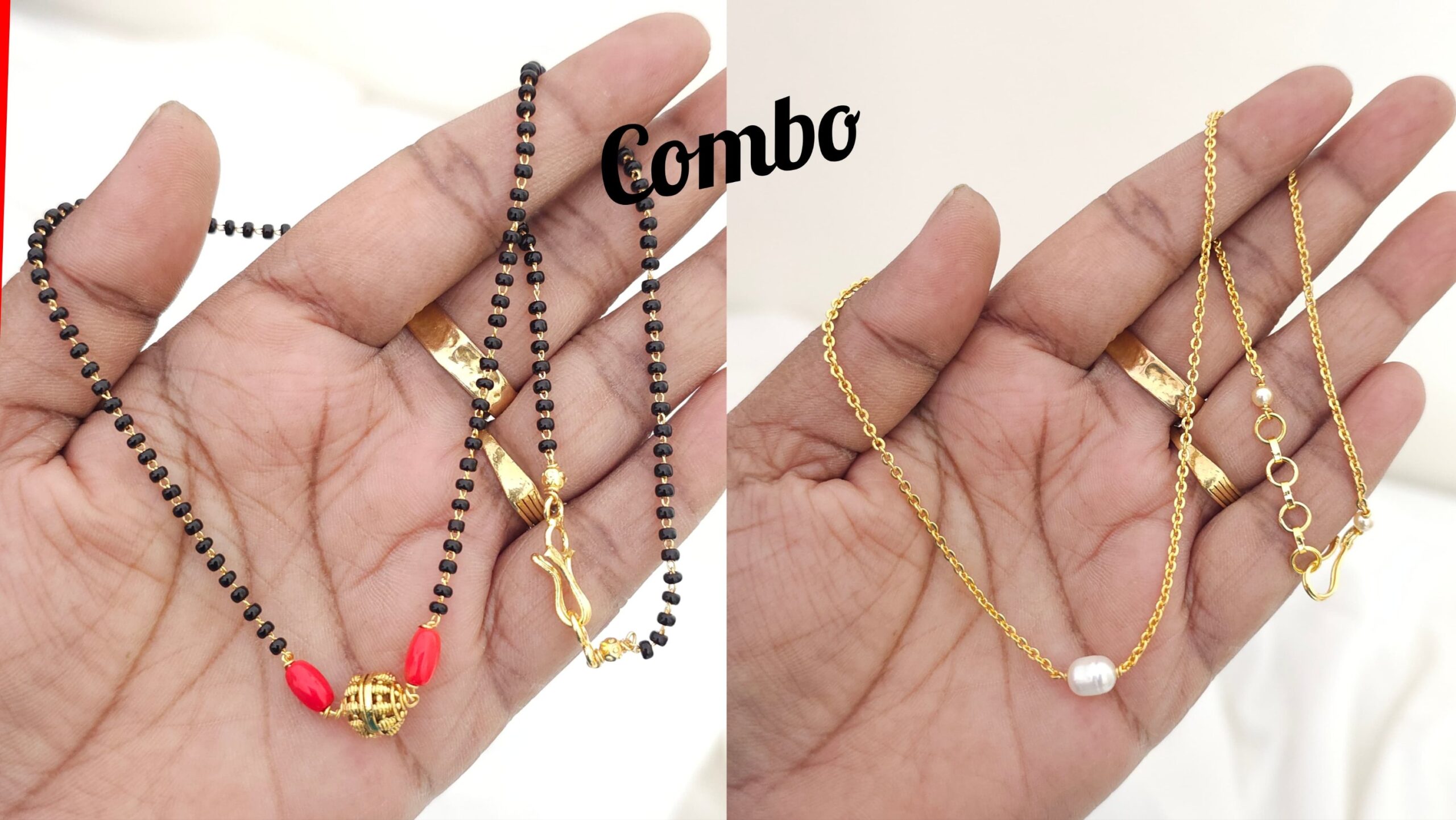 2026/02/2882204-scaled.jpg Black beads and chain with real pearl combo 450 free shipping - Image 1