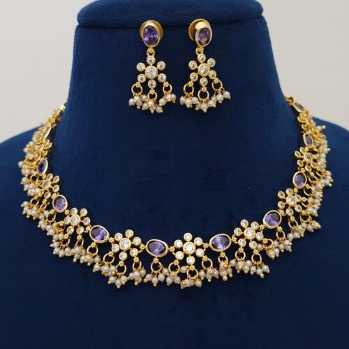 Gold polish neck set 1250 free shipping