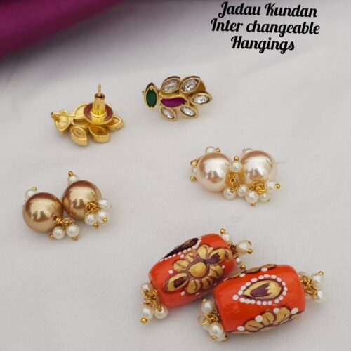 Kundan interchangeable hangings 599 free shipping