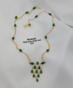 Handmade polki stone locket customized with green czs drops  599 free shipping