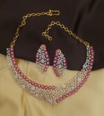Dimond replica neck red colour set choker  3100 free shipping