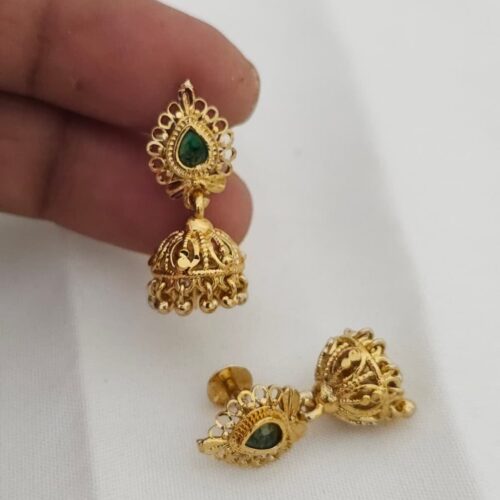 Antique green stone butta's with free shipping