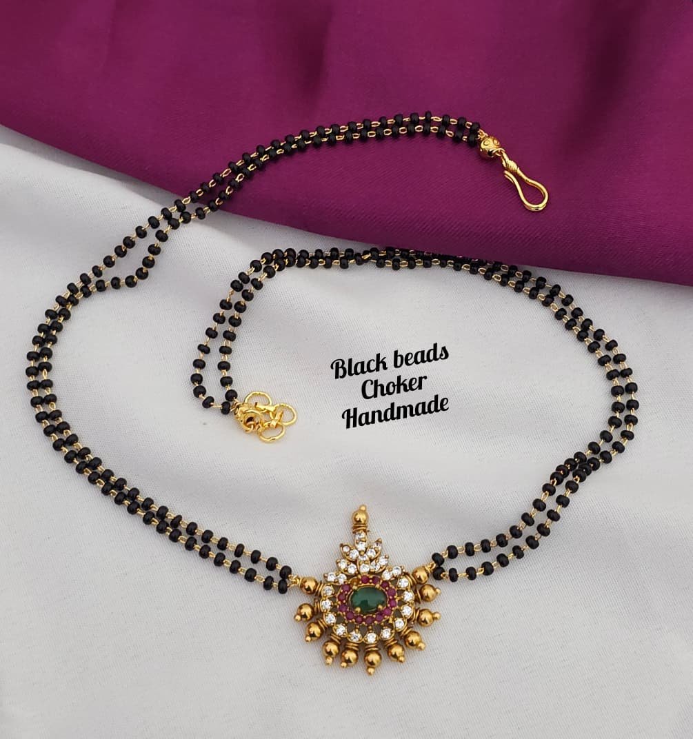 2026/02/IMG-20260216-WA0008.jpg Black beads handmade choker 399 free shipping - Image 1