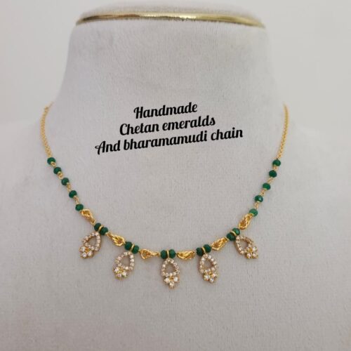 Handmade Chetan emeralds and bharamamudi 650 free shipping