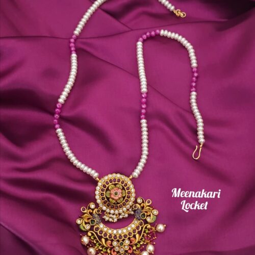 Meena kari lockets customized  pearls and cs beads 1699 free shipping