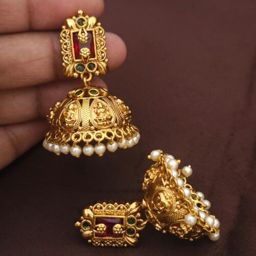 Gold copy Laxmi buttas red stone 599 free shipping