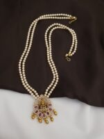 Handmade Swarovski Mala customized with nakshi locket