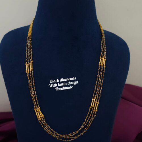 Black dimonds with kattuthiga handmade 1899 free shipping