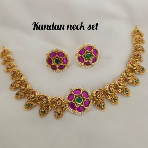 Kundan neck set 1499 free shipping