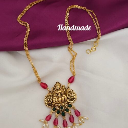 Handmade Laxmi locket with chain 699 free shipping