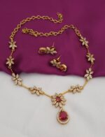 Nakshi neck set pink stone 850 free shipping