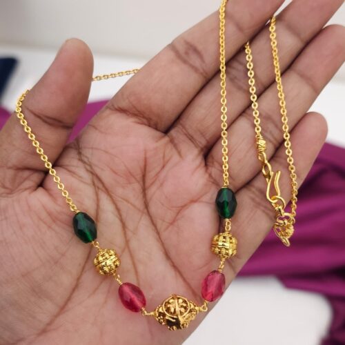 Hand made czs and nakshi ball Mala 450 free shipping