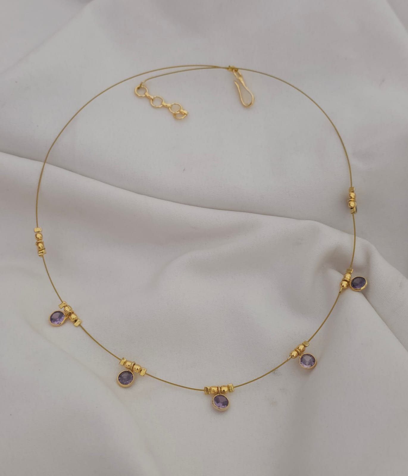 2026/03/IMG-20260313-WA0016.jpg Handmade purple polki stone in visible set 350 free shipping - Image 1