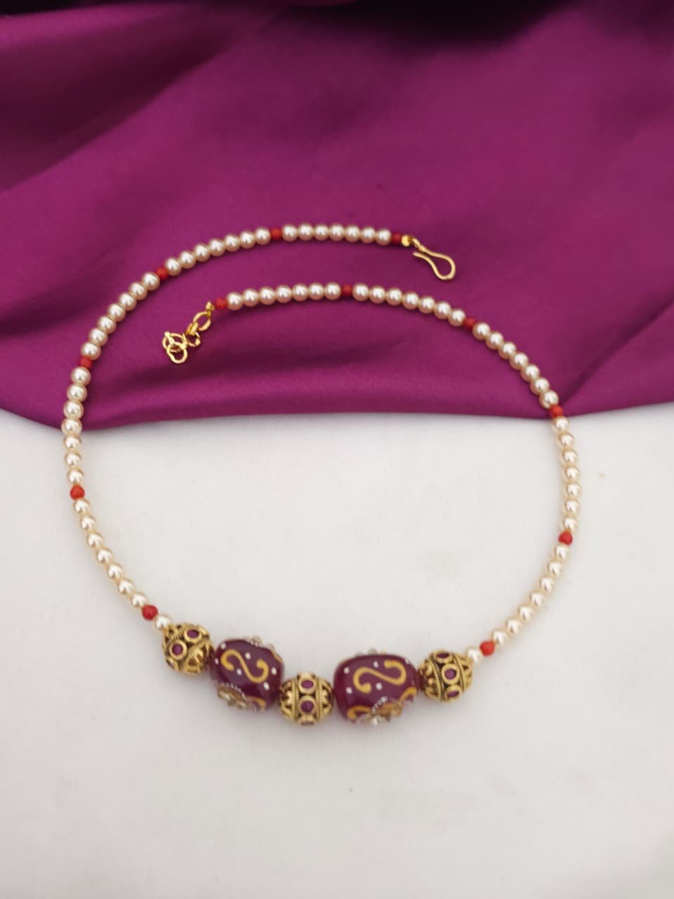 2026/03/IMG-20260315-WA0040.jpg Hand made Swarovski mala with meenakari balls 599 free shipping - Image 1