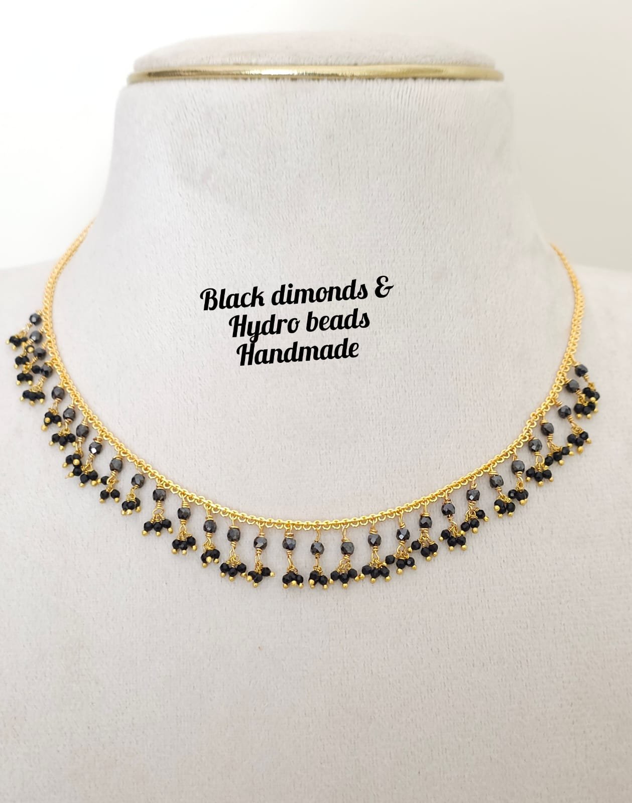 2026/03/IMG-20260320-WA0656.jpg Handmad Mala with black dimonds and hydro beads Mala 699 free shipping - Image 1