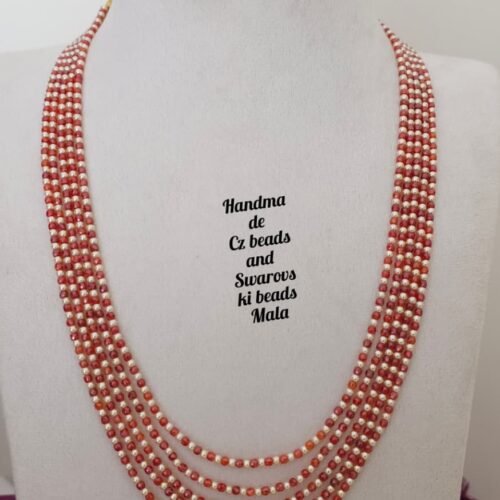 Handmade cz beads and Swarovski Mala  2450 free shipping