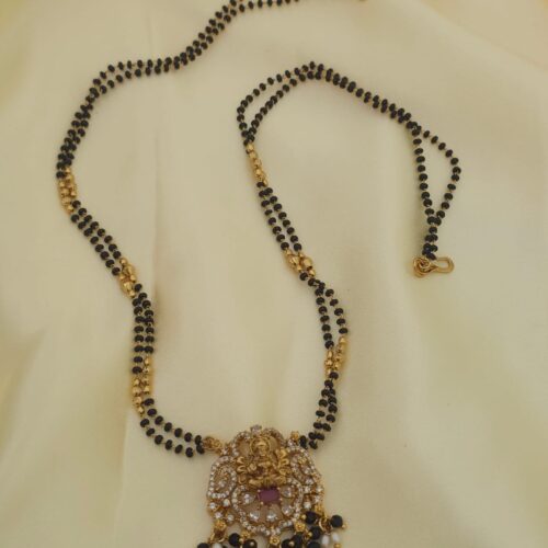 Pink stone Laxmi ammavari locket 550 free shipping