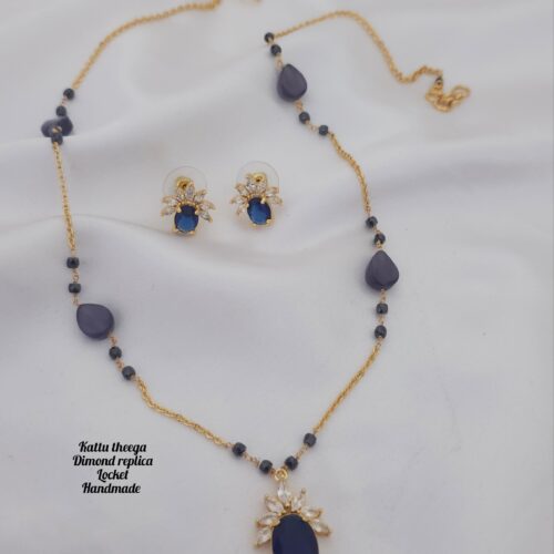 Kattutheega with Dimond replica pendant set 899 free shipping handmade