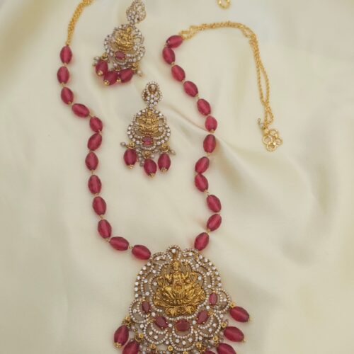 Handmade Mala customized with pink cz drops 1899 free shipping