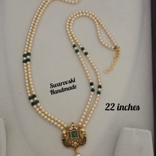 Handmade Swarovski Mala with locket 22inches 1099 free shipping