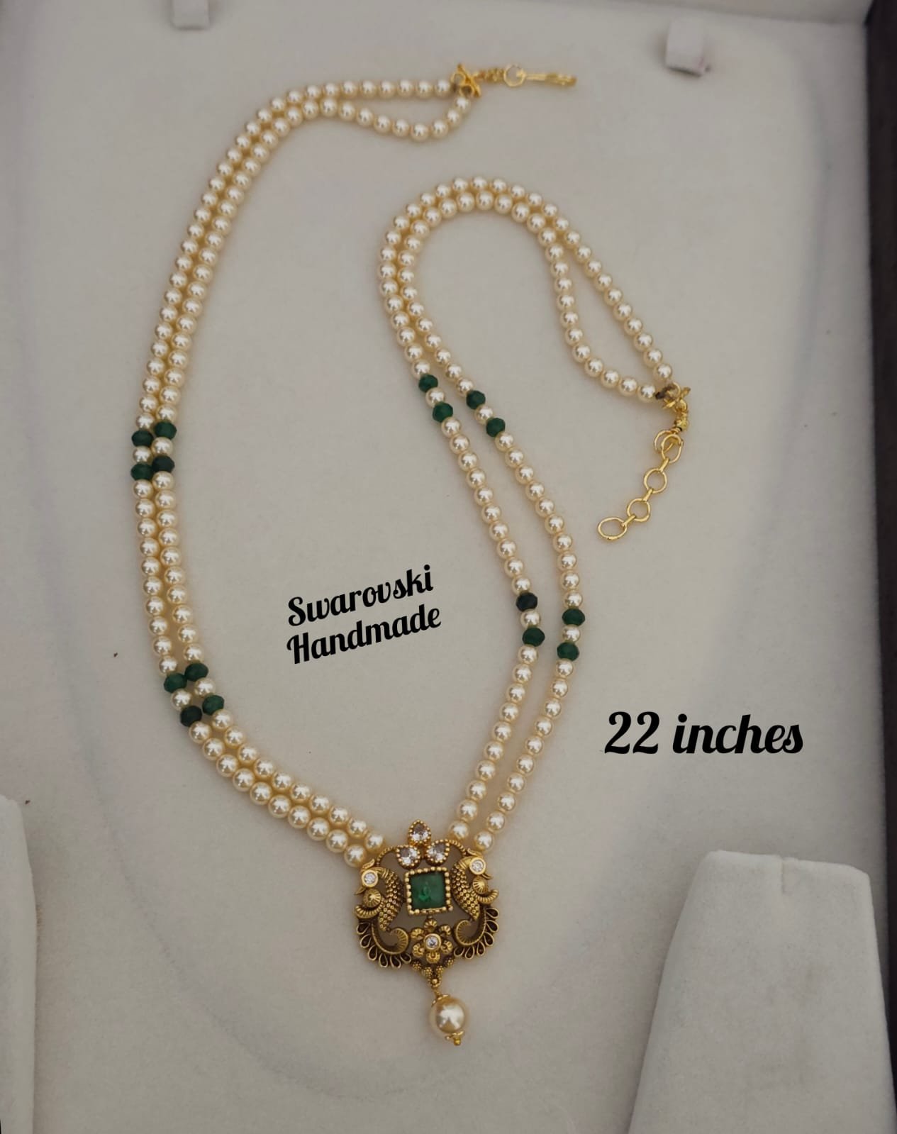 2026/03/IMG-20260328-WA0022.jpg Handmade Swarovski Mala with locket 22inches 1099 free shipping - Image 1