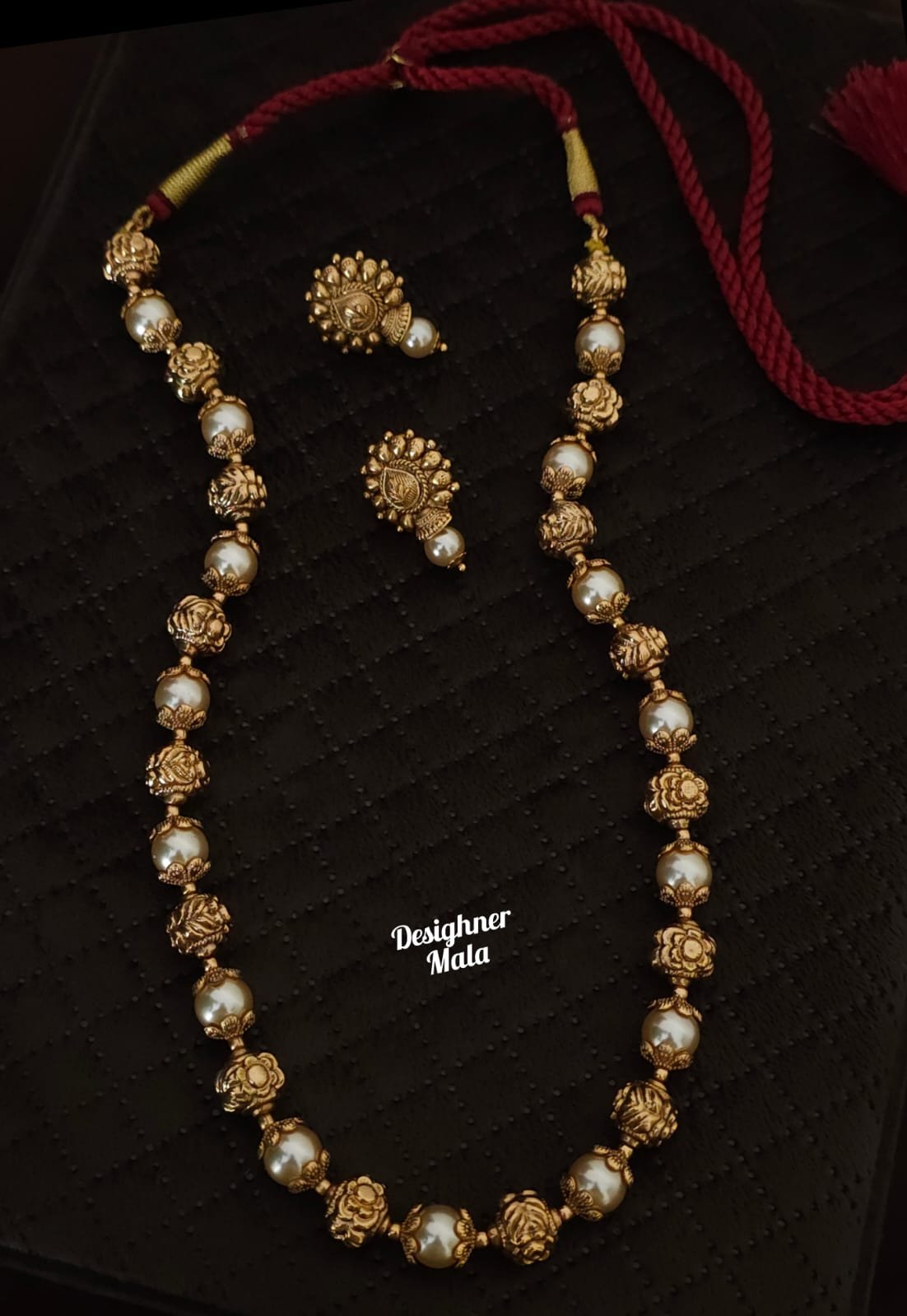 2026/03/IMG-20260328-WA0025.jpg Desighner nakshi balls and pearl mala handmade 1599 free shipping - Image 1