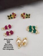 Jadau kundan interchangeable real beads studs 699 free shipping