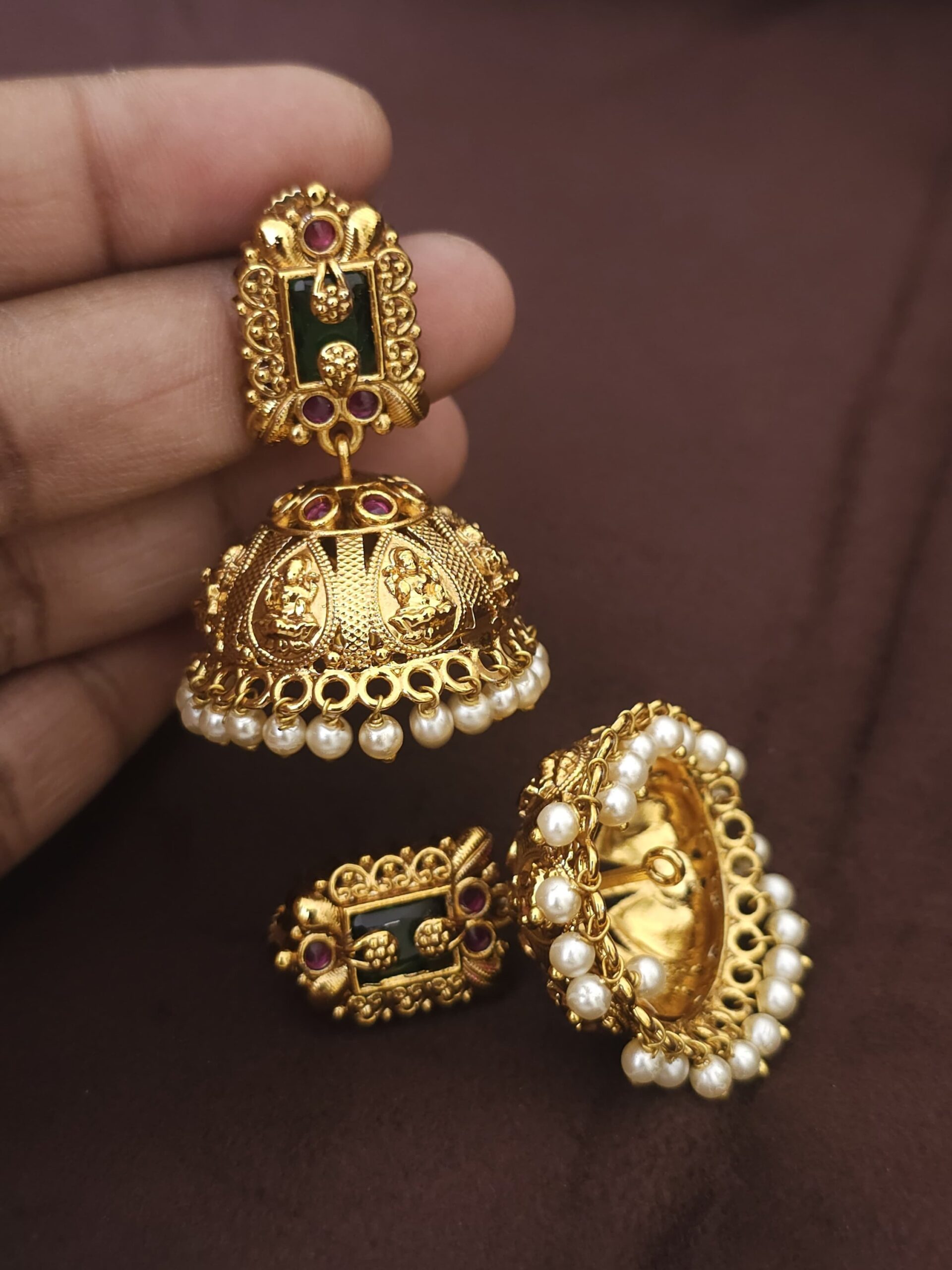 2026/03/IMG-20260329-WA0783-scaled.jpg Gold copy Laxmi buttas green stone 599 free shipping - Image 1